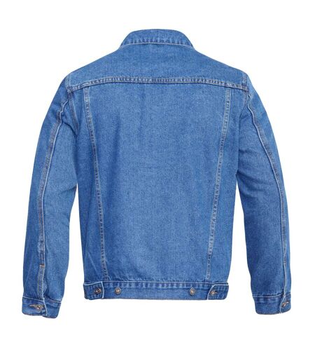 Duke Mens Kingsize Western Trucker Style Denim Jacket (Stonewash) - UTDC127