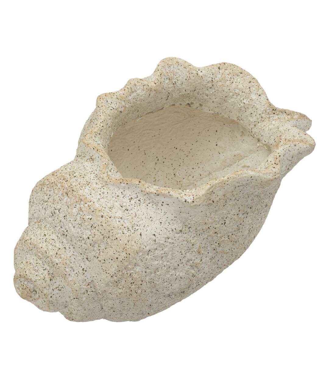 Vase Design Effet Sable Shell 35cm Beige-2
