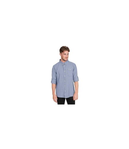 Mens Checkerboard Button-down Shirt Blue Check Trespass