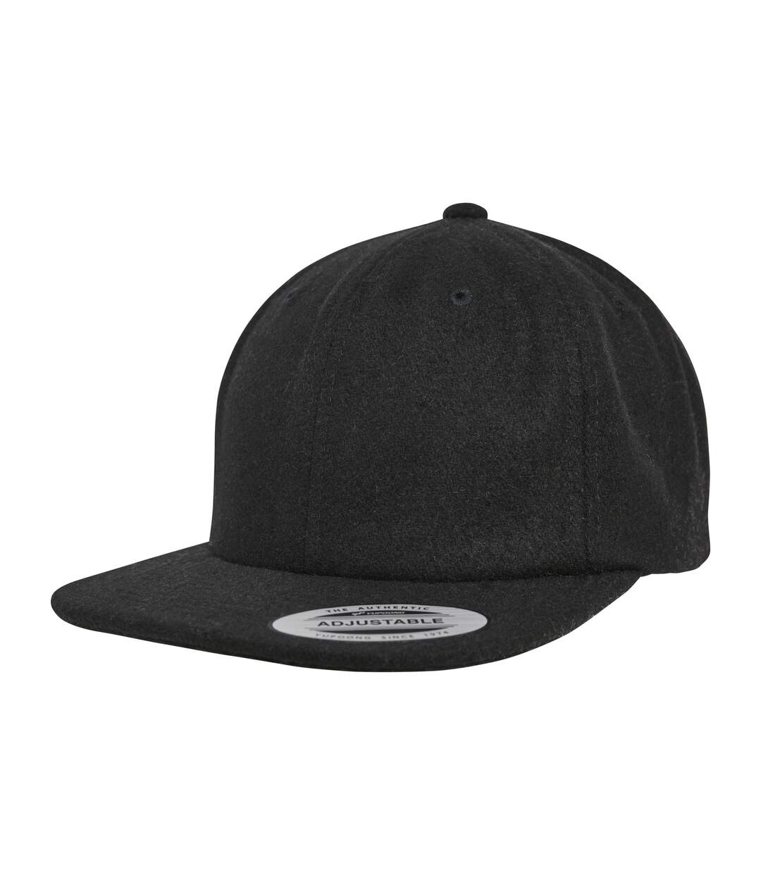 Casquette flexfit melton homme noir Yupoong-1