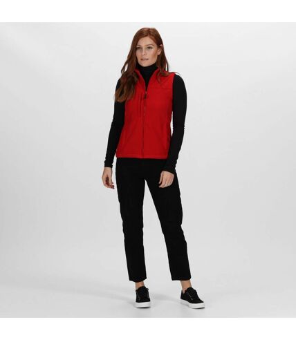 Regatta Womens/Ladies Flux Softshell Bodywarmer / Sleeveless Jacket (Water Repellent & Wind Resistant) (Classic Red) - UTRG1625