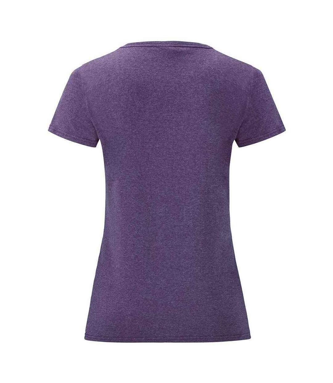 Womens/ladies valueweight heather lady fit t-shirt heather purple Fruit of the Loom