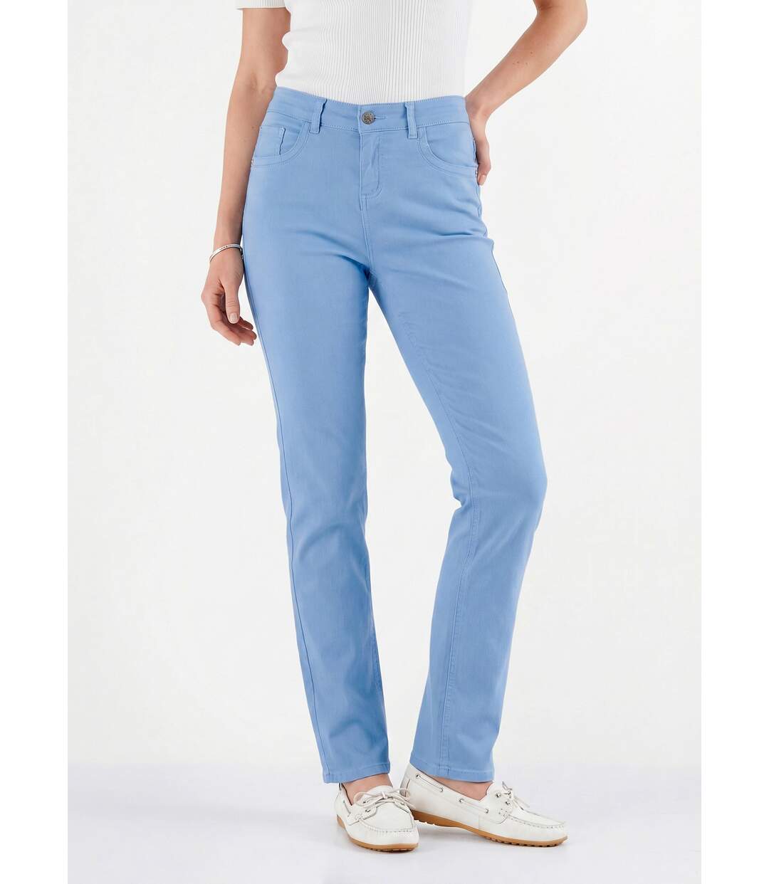 Le pantalon 5 poches brodé-1