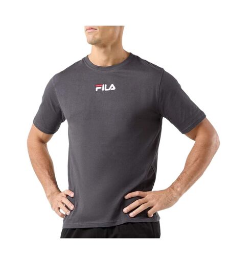 T-shirt gris homme fila embroidered - l