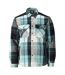 Mens Customised Checked Pile Shirt Forest Green Mascot-1