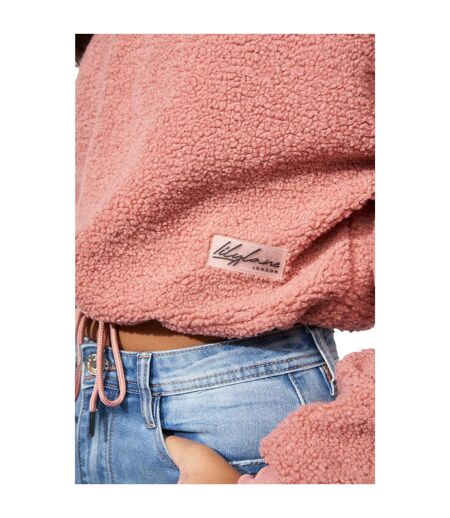 Lily Lane Womens/Ladies Kimora Borg Funnel Neck Hoodie (Pink) - UTBG669