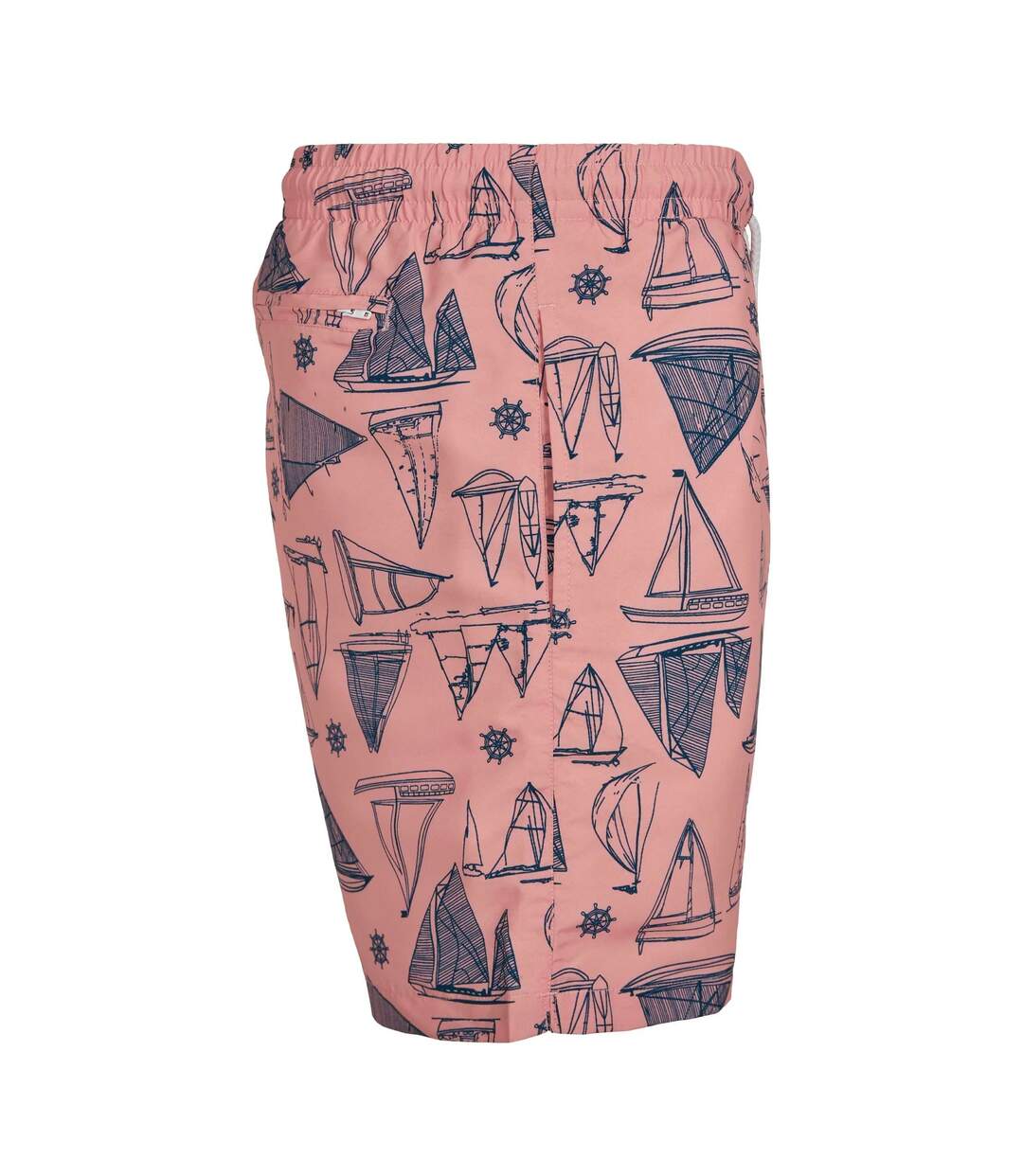 Short De Bain Motif/style À Motifs Homme Rose Clair Urban Classics-4
