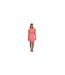 Womens/ladies Square Neck Puff Sleeve Mini Dress Pink Brave Soul-1