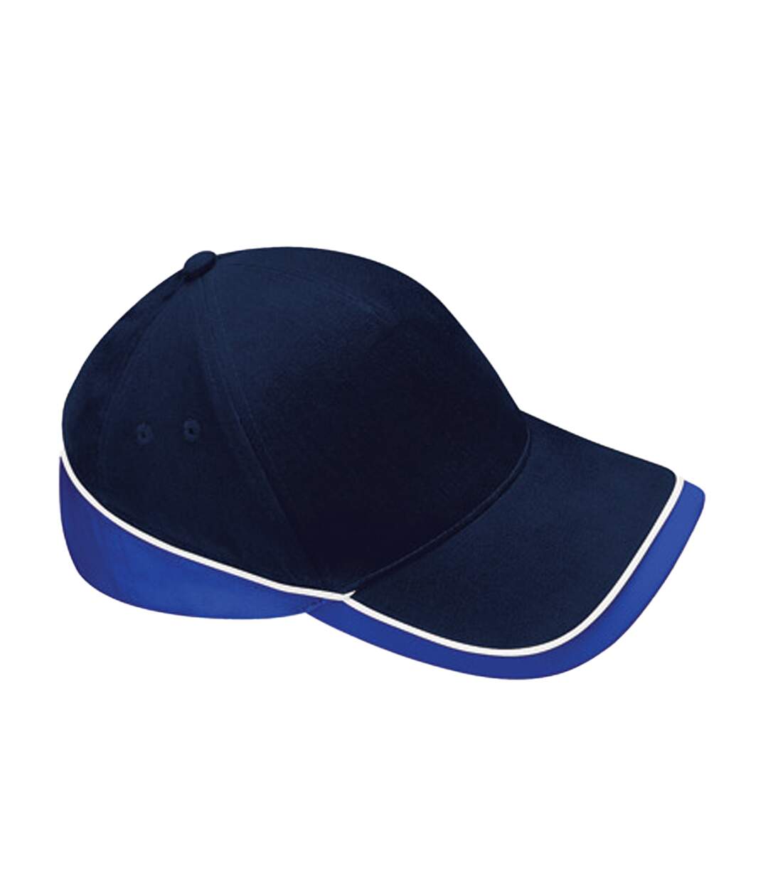 Casquette De Baseball Teamwear Competition Bleu Marine Français Bleu Roi Vif Blanc Beechfield-1