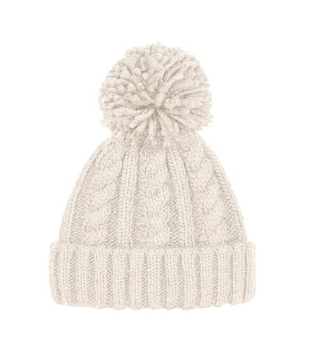 Bonnet À Pompon Unisexe Blanc Cassé Beechfield