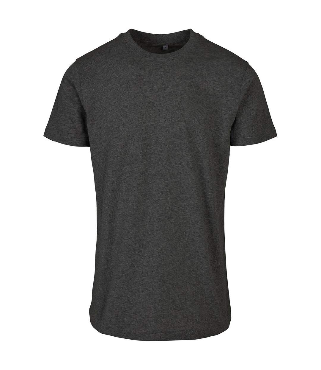 T-shirt Basique À Col Rond Pour Hommes Charbon De Bois Build Your Brand-1