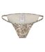 Womens/ladies Snakeskin Hipster Bikini Bottoms Brown Good American-1