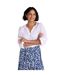 Blouse Décontractée Manches ¾ Motif/style Broderie Femme Blanc Broderie Mountain Warehouse-1
