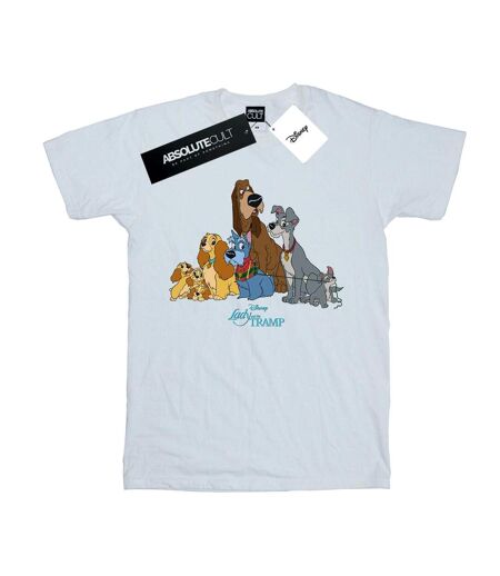 Disney - T-shirt LADY AND THE TRAMP CLASSIC GROUP - Femme (Blanc) - UTBI17866