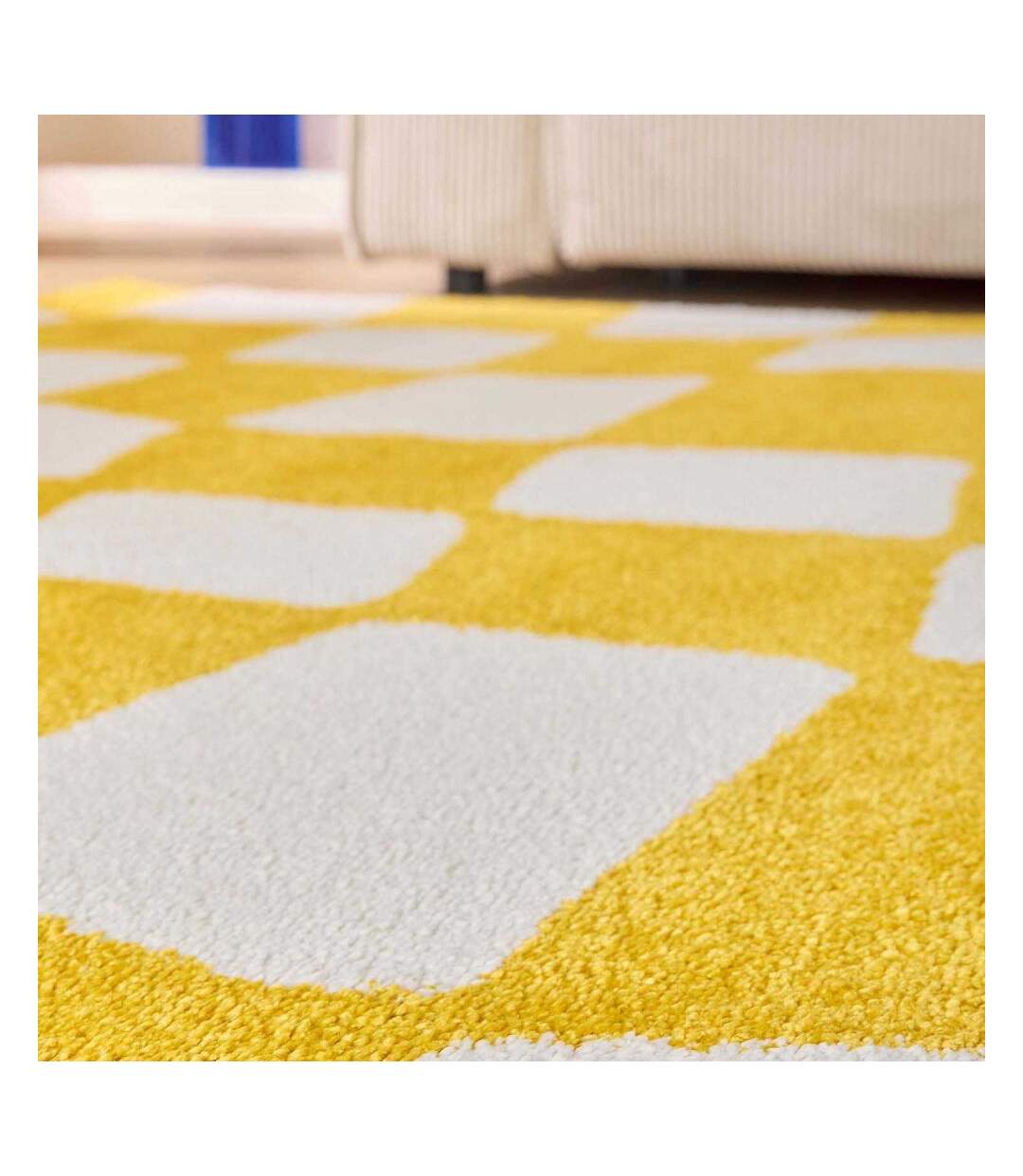 Tapis intérieur à poils longs Swing 383 jaune 200 x 280 cm