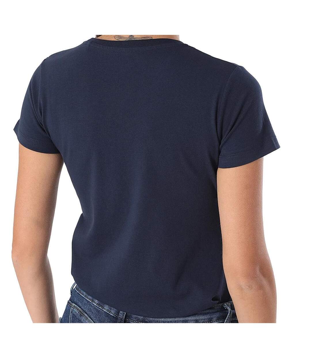 T-Shirt marine femme pepe jeans pjl l nd t-2