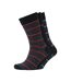 Money Mens Stripe Socks (Pack of 3) (Black) - UTBG428