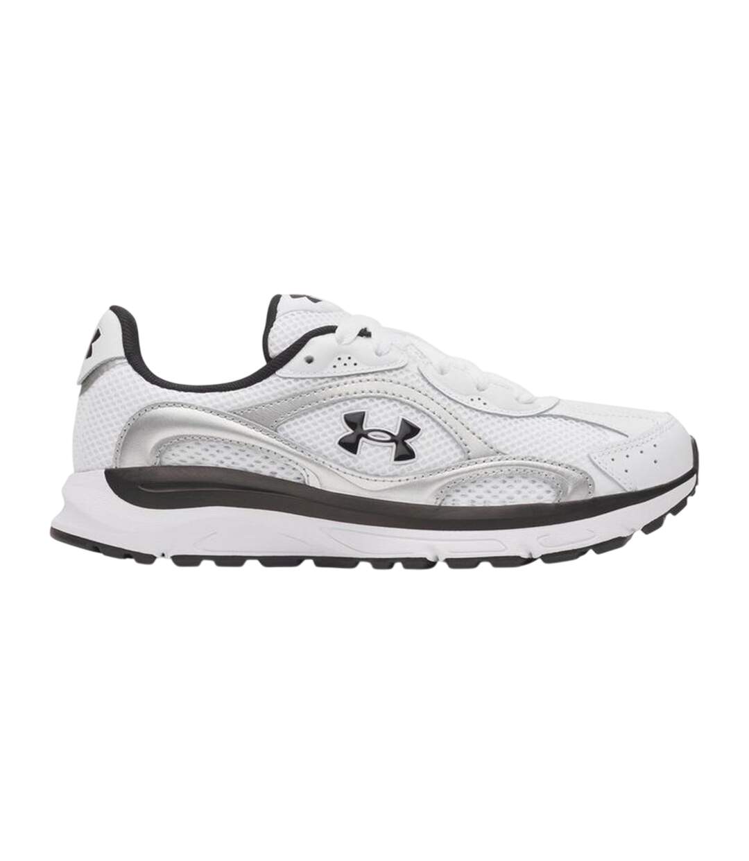 Womens/ladies Performance Tech Trainers White Silver Under Armour-1