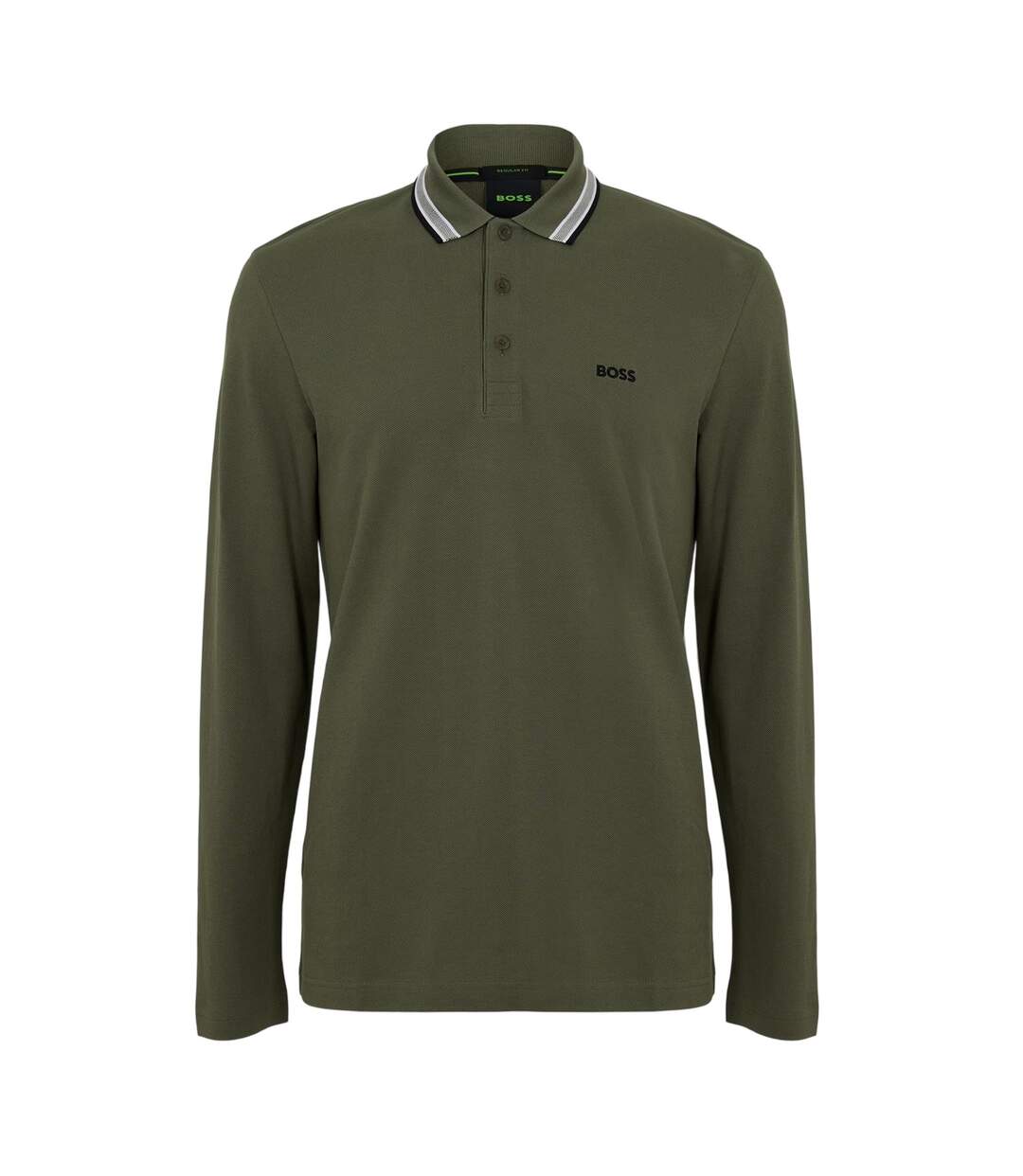 Polo Manches Longues Plisy Homme Beige Foncé Boss-2