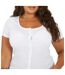 Womens/ladies Ribbed Plus T-shirt White Brave Soul-3