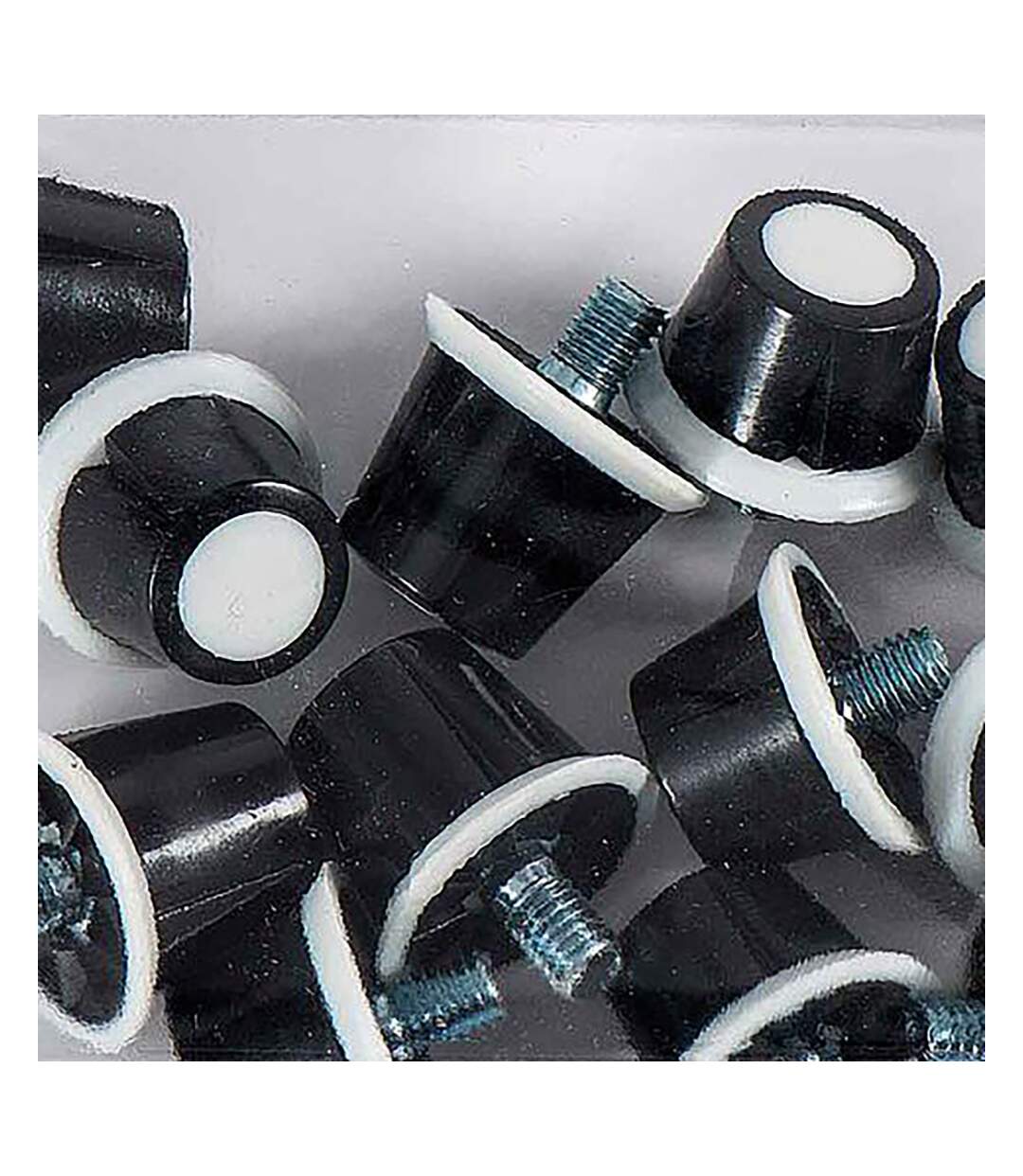 Precision Nylon Football Boot Studs Set (Black/White) - UTRD325-2