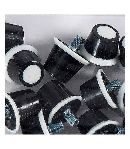 Precision Nylon Football Boot Studs Set (Black/White) - UTRD325