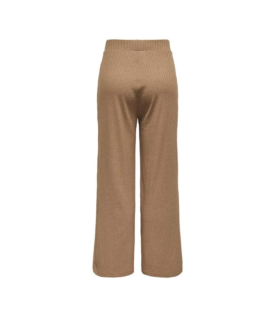 Pantalon cotelé marron femme only magan-2