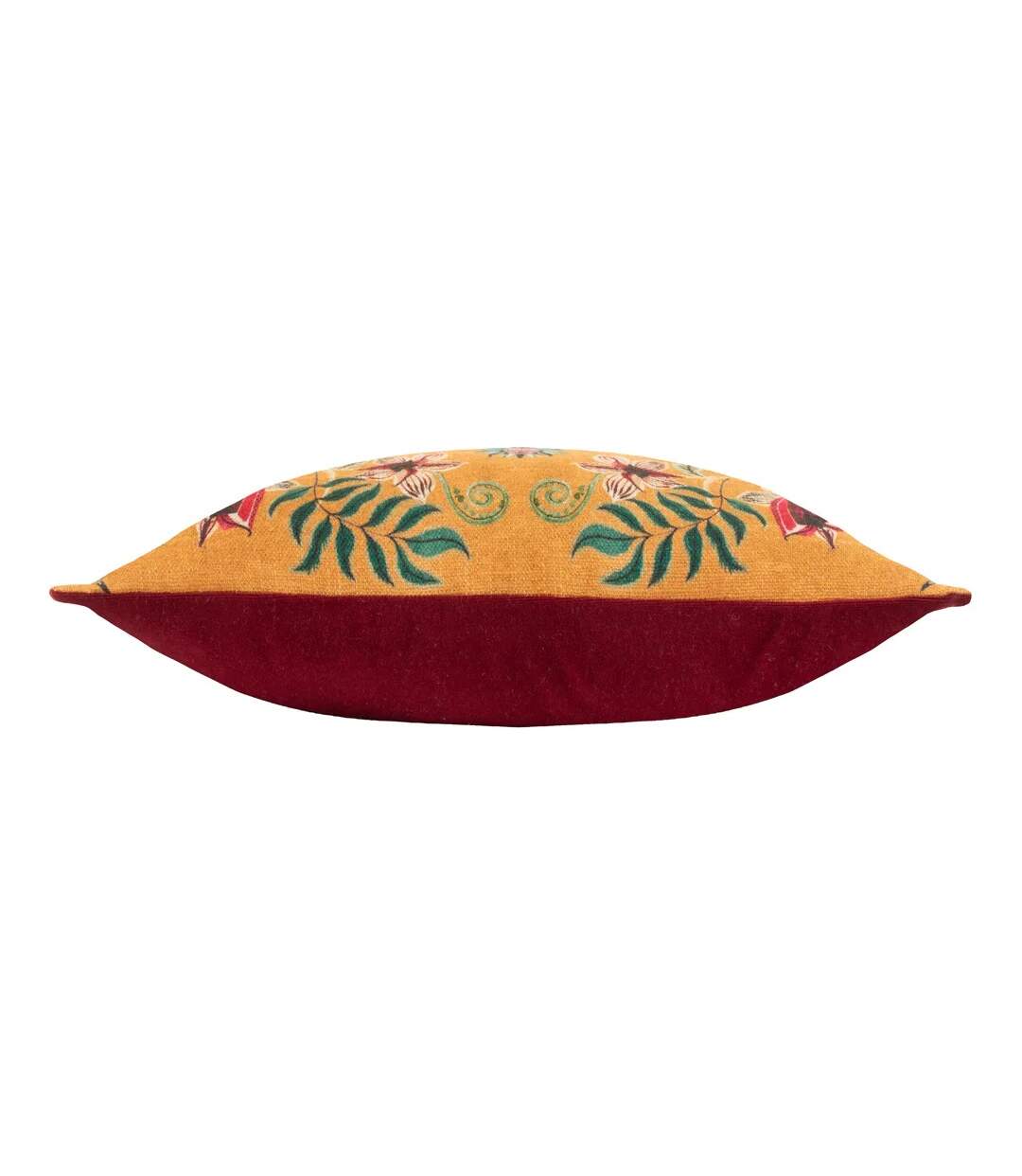 Holland park duo peacock rectangular cushion cover 50cm x 30cm ochre/claret Wylder