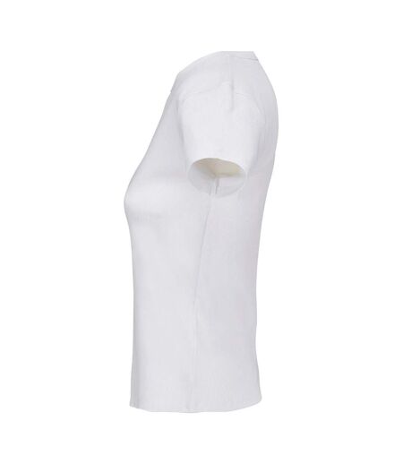 Womens/ladies Sara T-shirt White SOLS