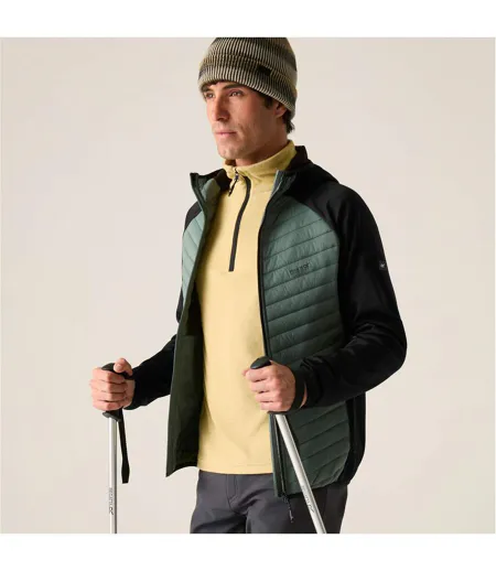 Veste Hybride Compressible Andreson Homme Vert Gris Foncé Noir Regatta