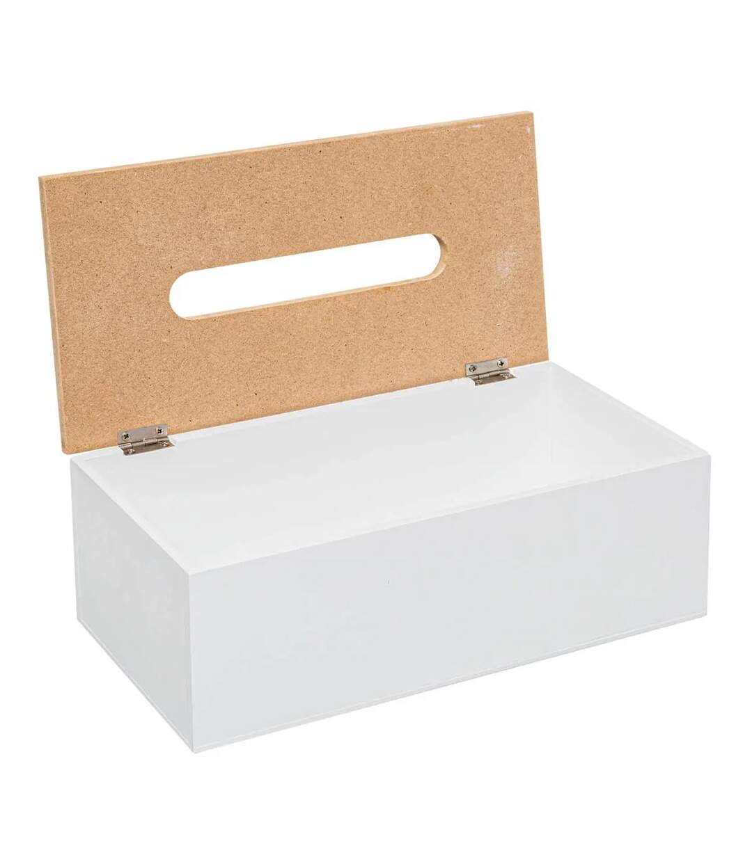 Boîte à Mouchoirs Déco Modern 25cm Blanc-2