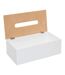 Boîte à Mouchoirs Déco Modern 25cm Blanc-2