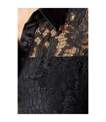 Womens/ladies lace shirt dress black Principles