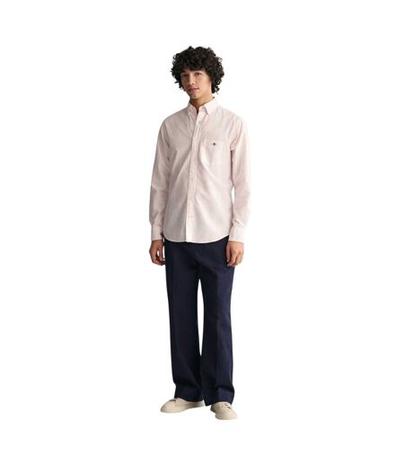 Mens Classic Stripe Detail Oxford Button-down Shirt Pale Pink Gant