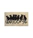 Paillasson en coco avec inscriptions 75 x 45 cm Chats welcome
