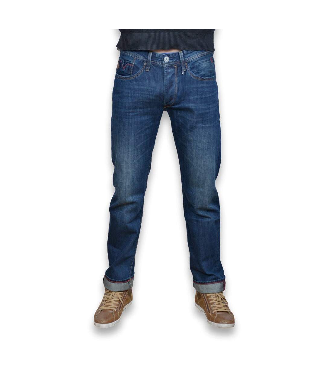 Jean homme  coupe régular fit droite 5 poches-1