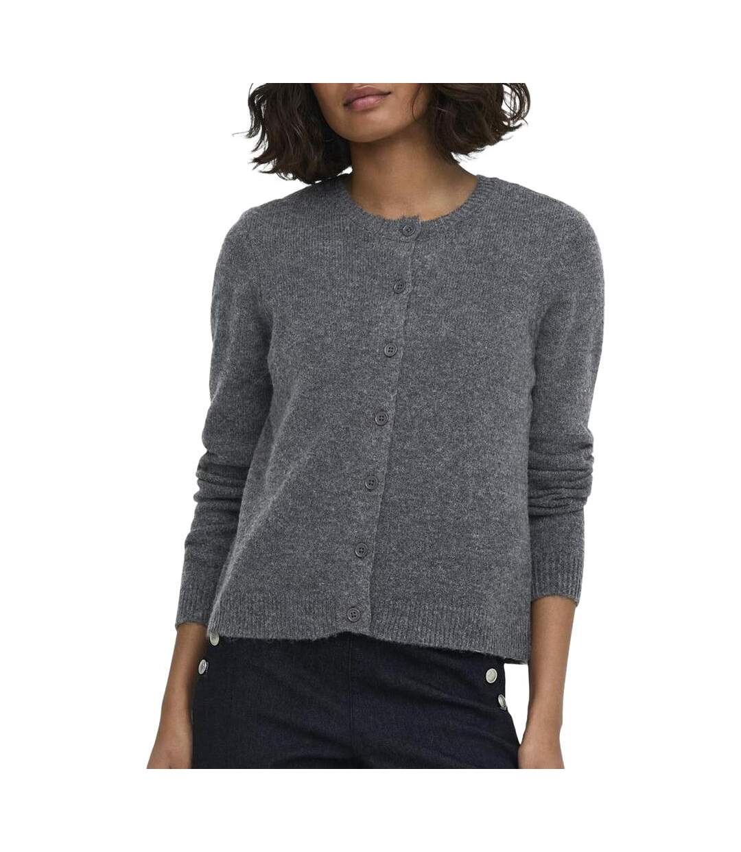 Gilet gris foncé femme only olivia-1