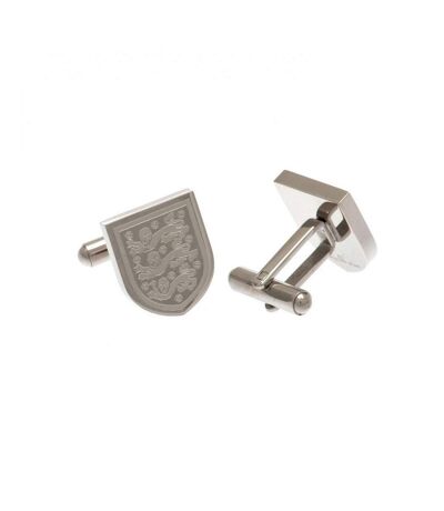 England Crest Stainless Steel Cufflinks (Silver) (One Size) - UTBS4293