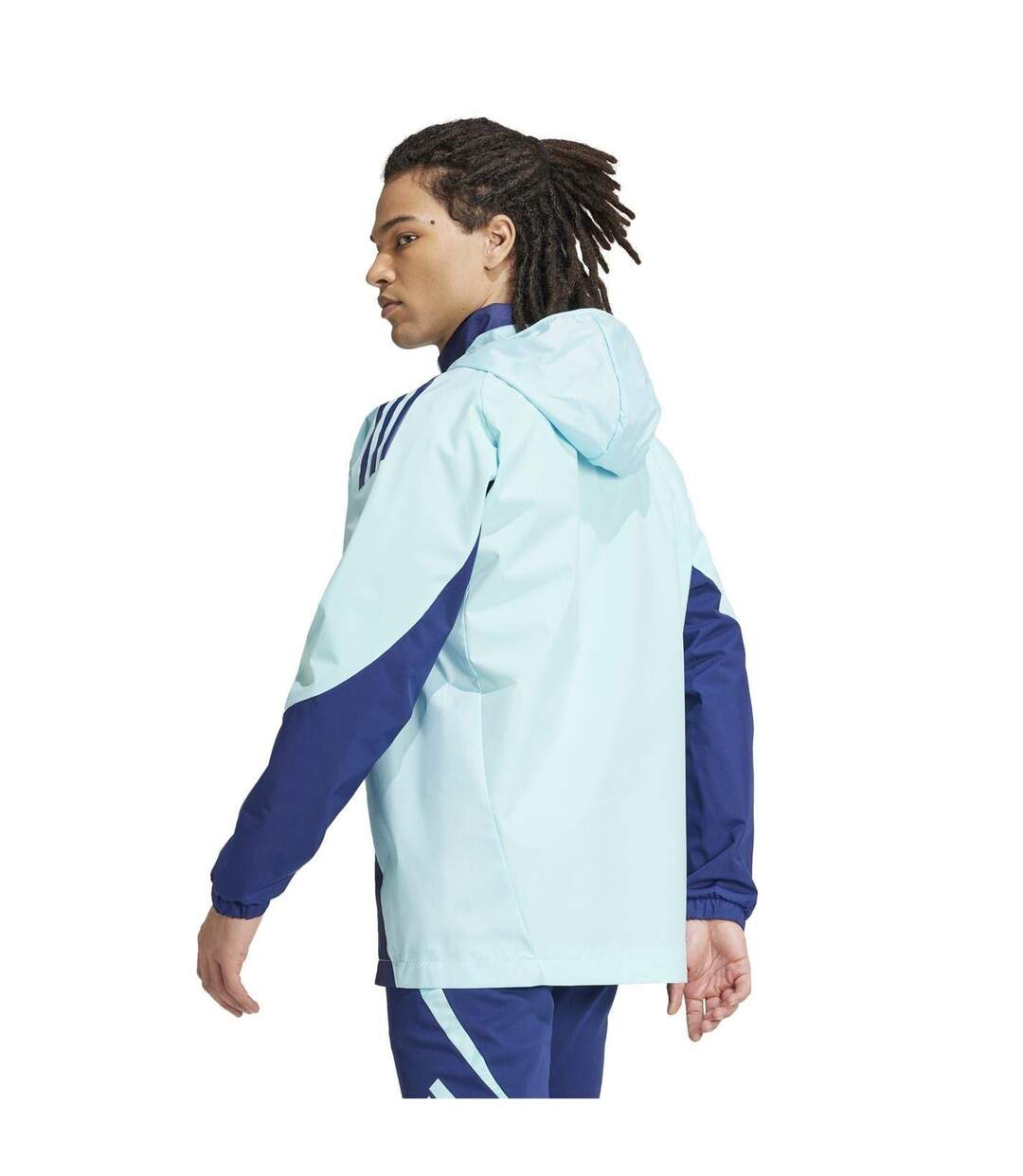 Mens 2024/2025 Arsenal Fc All Weather Jacket Blue Adidas-3