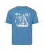 Mens Sailboat T-shirt Bright Blue Mountain Warehouse-2