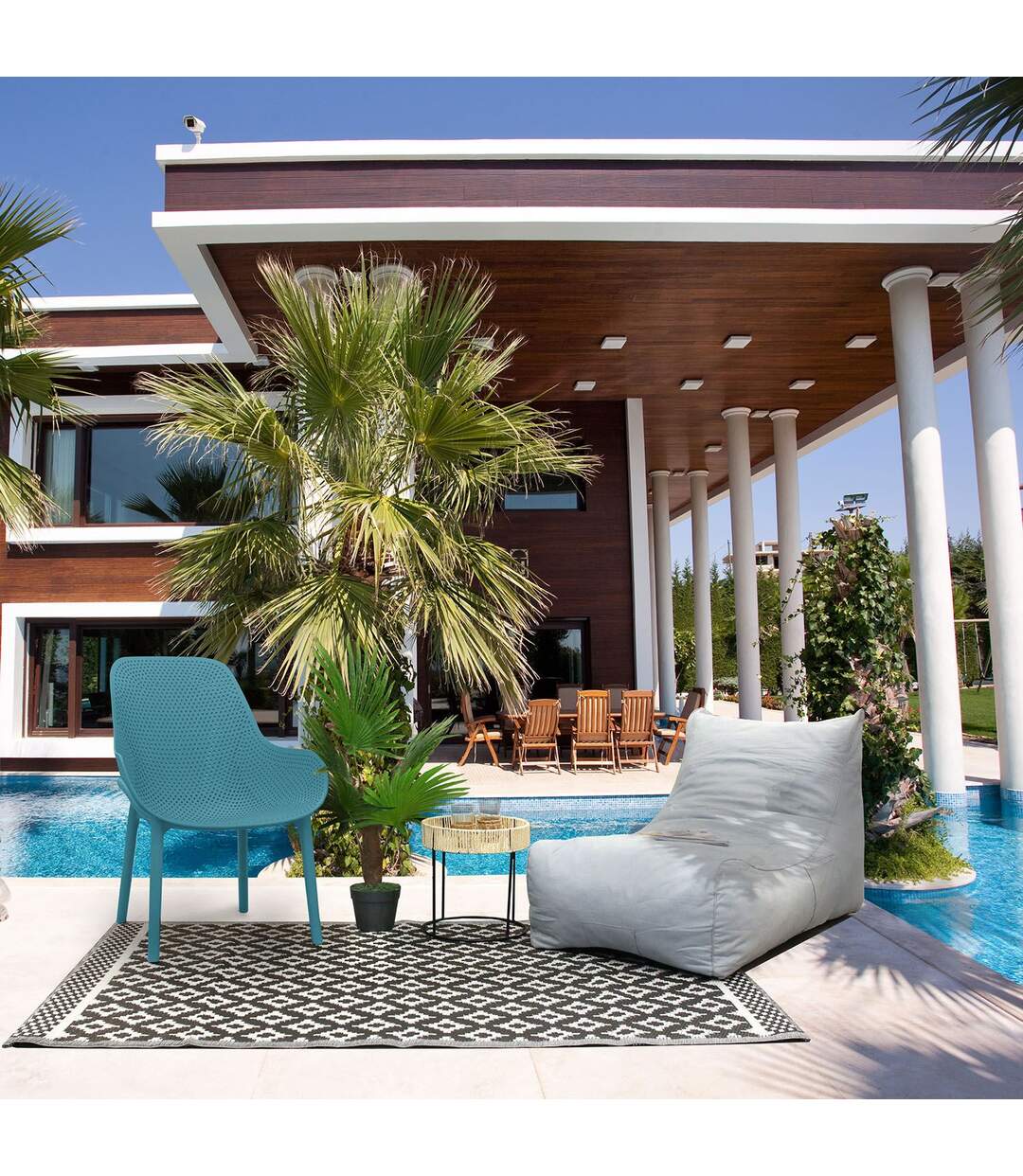 2 Fauteuils pour table de jardin design Malibu-5