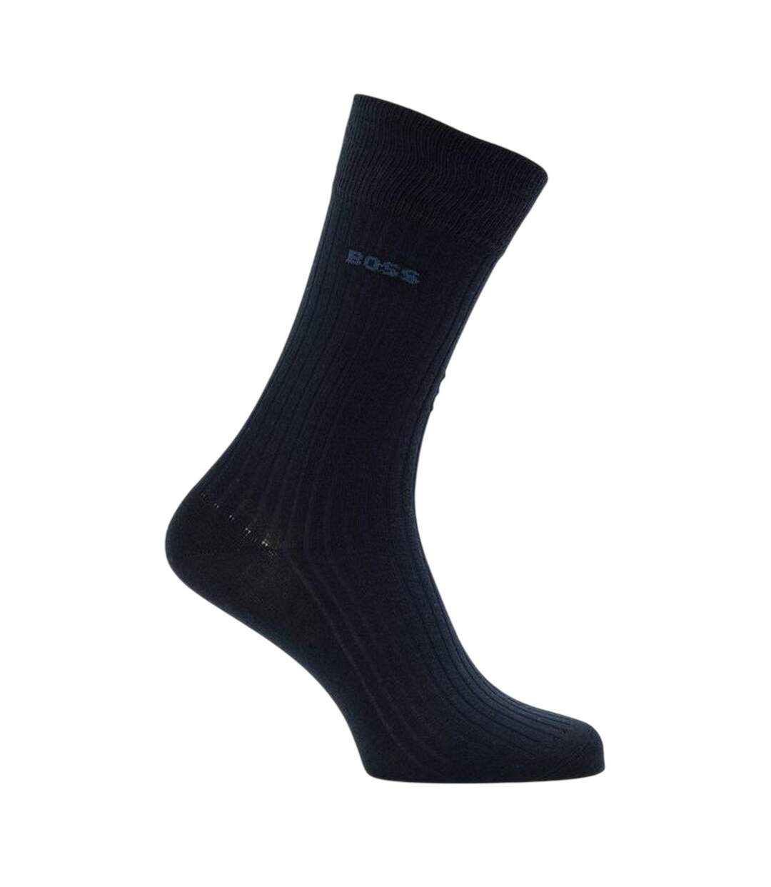 Lot De 3  Chaussettes Motif/style À Rayures Adulte Bleu Foncé Boss-4