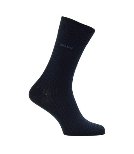 Lot De 3  Chaussettes Motif/style À Rayures Adulte Bleu Foncé Boss