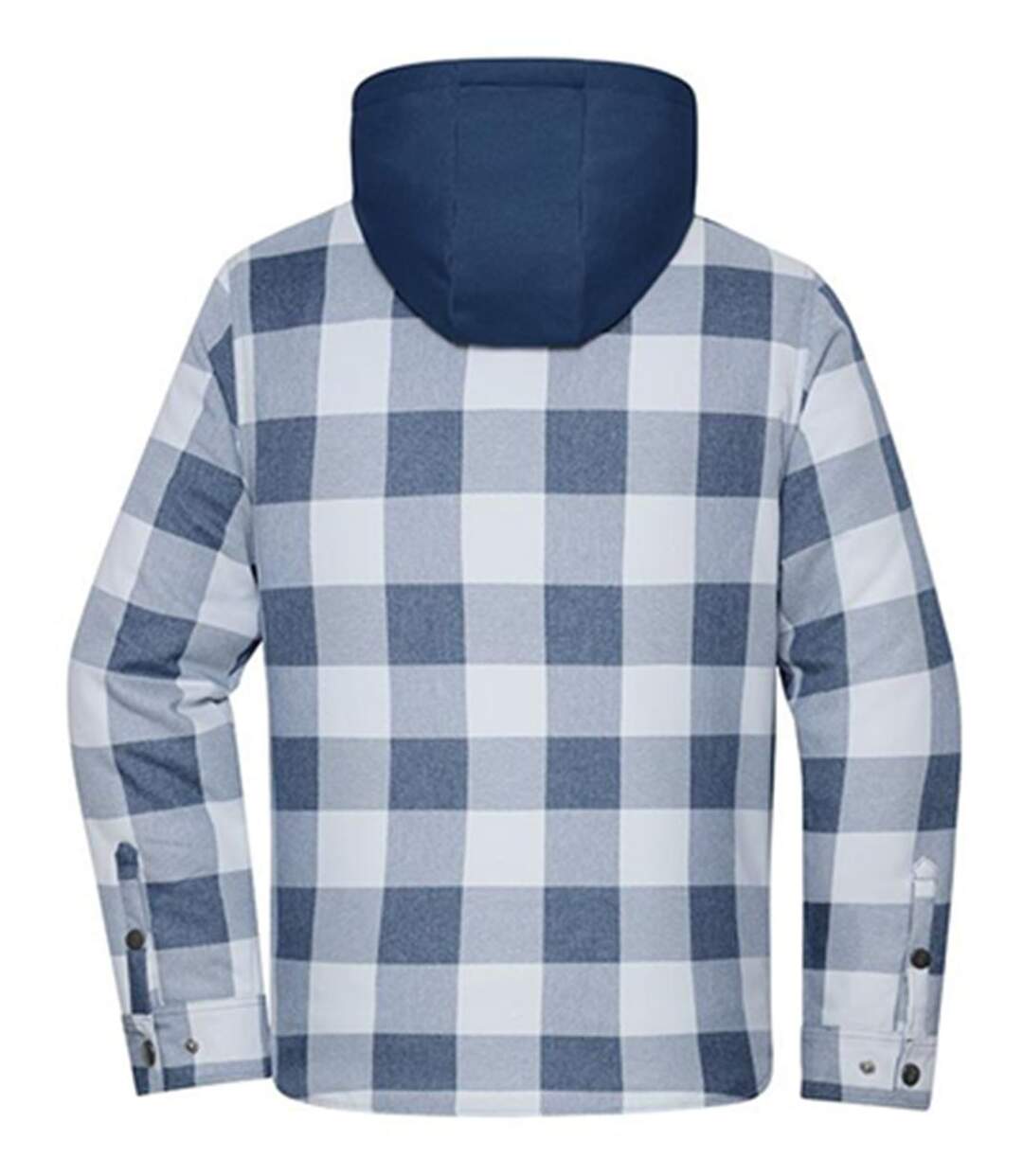 Veste surchemise à carreaux - Unisexe - JN1872 - bleu et gris-2