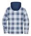 Veste surchemise à carreaux - Unisexe - JN1872 - bleu et gris-2