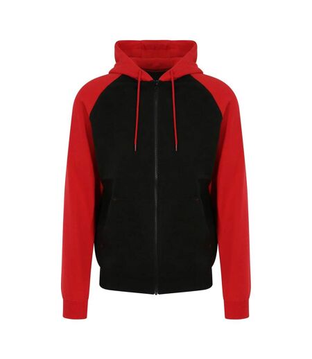 Sweat à capuche femme noir vif / rouge feu Awdis Awdis