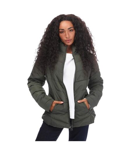 Womens/ladies Renika Short Puffer Jacket Khaki Green Ted Baker