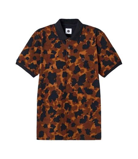 Polo Manches Courtes Motif/style Camouflage Homme Marron Pretty Green