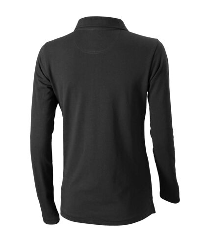 Elevate Oakville Long Sleeve Ladies Polo Shirt (Anthracite) - UTPF1822