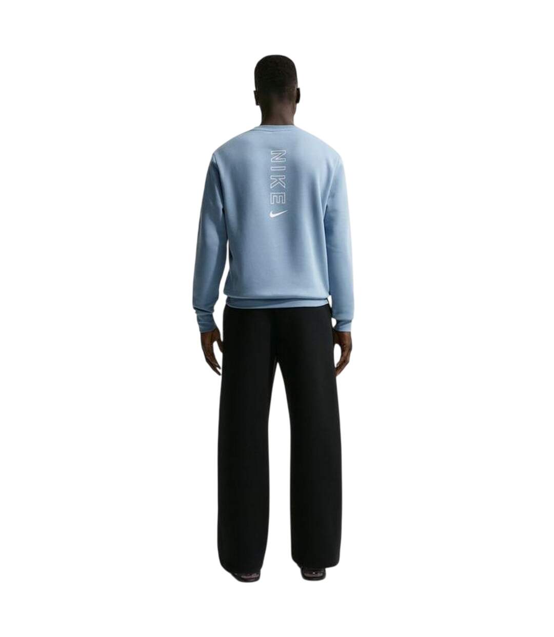 Mens City Side Logo Crew Neck Sweatshirt Blue Nike-1